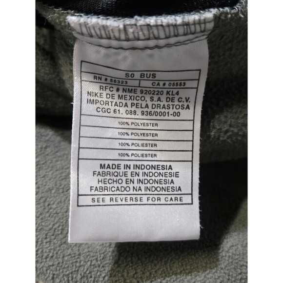 Nike ACG Thermal Layer 2 Fleece Full Zip Jacket Olive Green Youth Size 4-6 Small - Picture 4 of 6